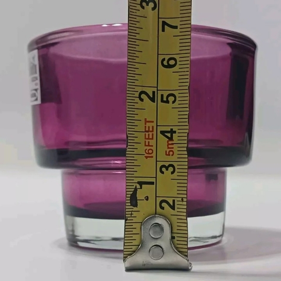 Set Of 4 IKEA Purple Thick Glass Tea Light Candle Holders - Picture 7 of 7